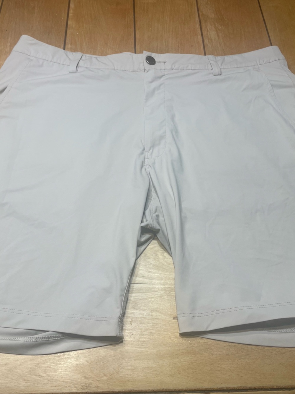 Infinity Linearflex Flat-Front Performance Golf Shorts Color Beige Stretch 8”